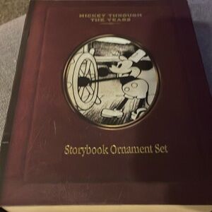 Vintage Disney Parks Storybook Ornament Set Mickey Through The Years in Box